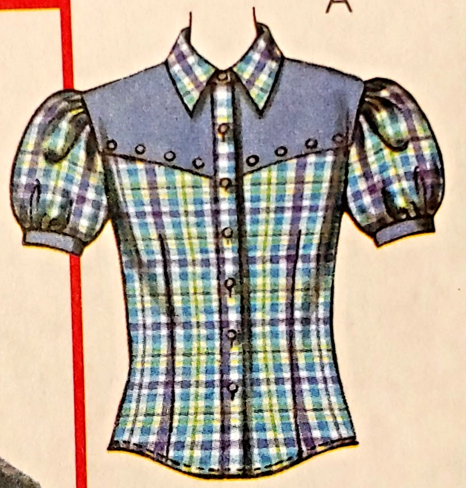 McCalls 5427 Misses Miss Petite Shirts Western Style Semi fitted sz 6-8-10-12-14 - Image 4 of 4