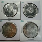 1961 1964 1965 1966 Lot Of 4 Canada Silver Dollars