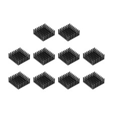 Electronic Radiators Heatsink for MOS GPU IC Chip Black 25 x 25 x 10 mm 10pcs