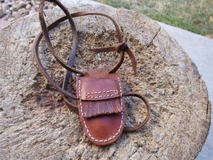 GEC#25 Barlow custom Indian style leather neck carry sheath