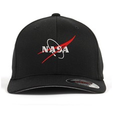 Officially approved by NASA logo embroidered flexfit flex fit baseball cap