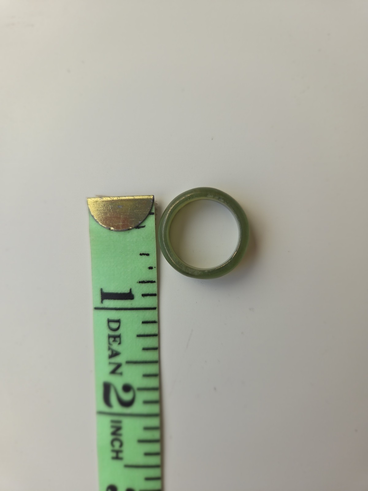 Green Jade Natural Stackable Ring Size 6 - image 2