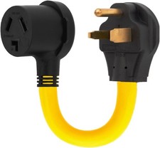 Nema 6-50P to 10-30R Power Adapter Cord, 50A Welder Male 30A Dryer black