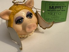 1979  Vtg Jim Henson Miss Piggy Muppet  Tastesetter Hanging Christmas Ornament