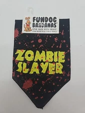 Fundog Triangle Bandana for Dogs Zombie Slayer Halloween Made in USA.#36722