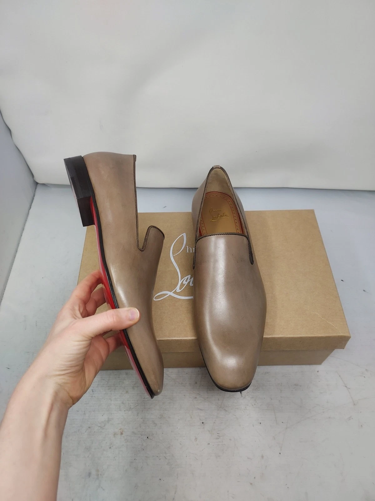 Christian Louboutin — Christian Louboutin EU 42 US 9 NEW MENS Dandelion Leather Brown Roca Loafer