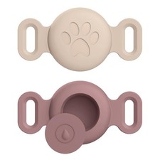 2 Pack Case for Airtag Dog Cat Collar Small Cat, Smoke Purple Stone