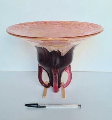 Große Kelch aus Glas Charles Schneider Gegen 1930 Art-Deco (Zum Restaurieren)