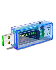 Blue USB 3.0 Tester IPS Color Display Digital Multimeter Voltmeter Meter