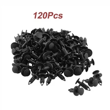 120x 8mm Bumper Clips Retainer Auto Car Plastic Rivets Fastener Fender Push New