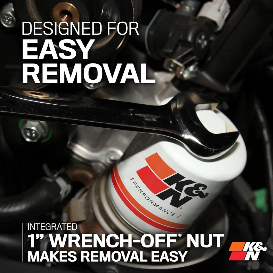 Filtro de aceite K&N Premium: protección del motor de 20.000 millas con tuerca de llave: Compa Foto 2 de 4