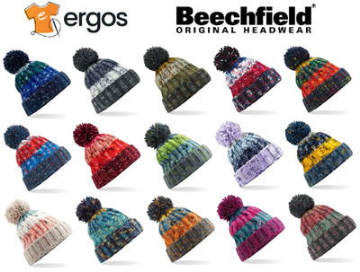 BEECHFIELD CORKSCREW POM POM BEANIE Multicolor Hat Lapel Cap