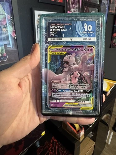 mewtwo & mew gx 71 Ace Graded 10 Perfect Sub Grades