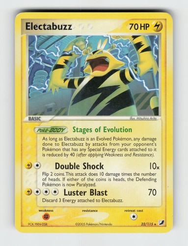 Electabuzz 22/115 Rare Unseen Forces Pokemon 2005 MP Arita