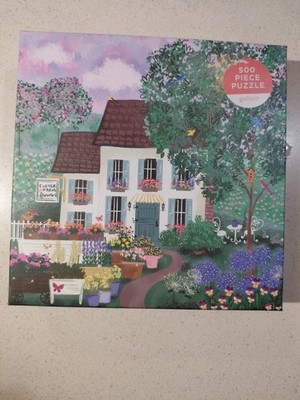 Galison 500 Piece Puzzle Cottage & Garden Path By Joy Laforme 20'' X 20''