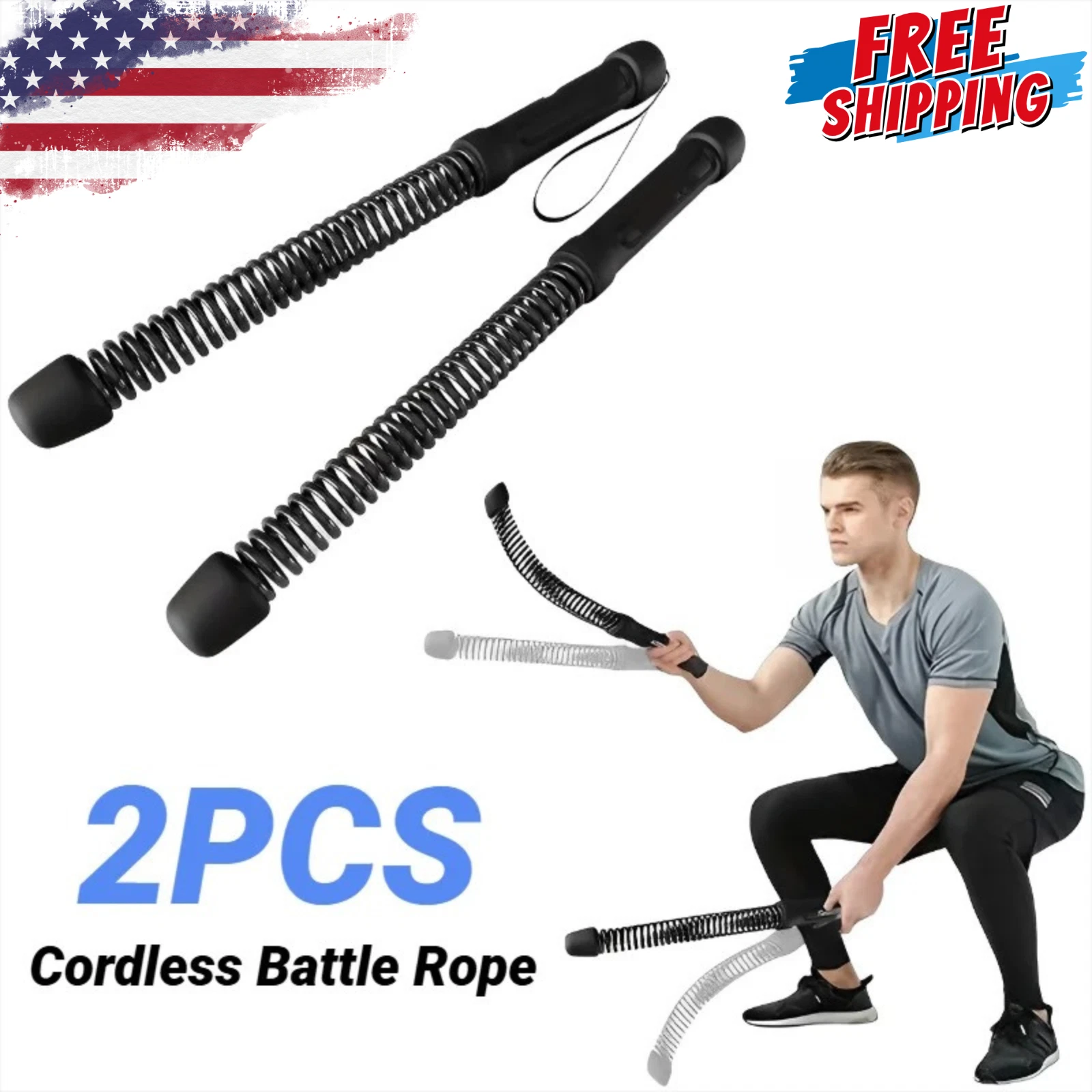 Black Portable Wireless Resistance Band for Home Use Unisex Fitness Equipment
Opens in a new window 