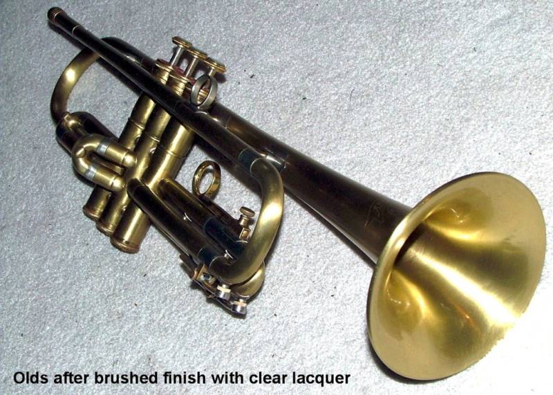 A NEW Custom Brushed brass refinish for trumpet or flugelhorn