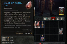 D4 Diablo 4 100x DURIEL SHARD VESSEL OF HATRE...