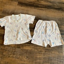 Vintage carters Size 4 Pajamas 2-piece Set Top Shorts Boy Scouts Camping Fishing