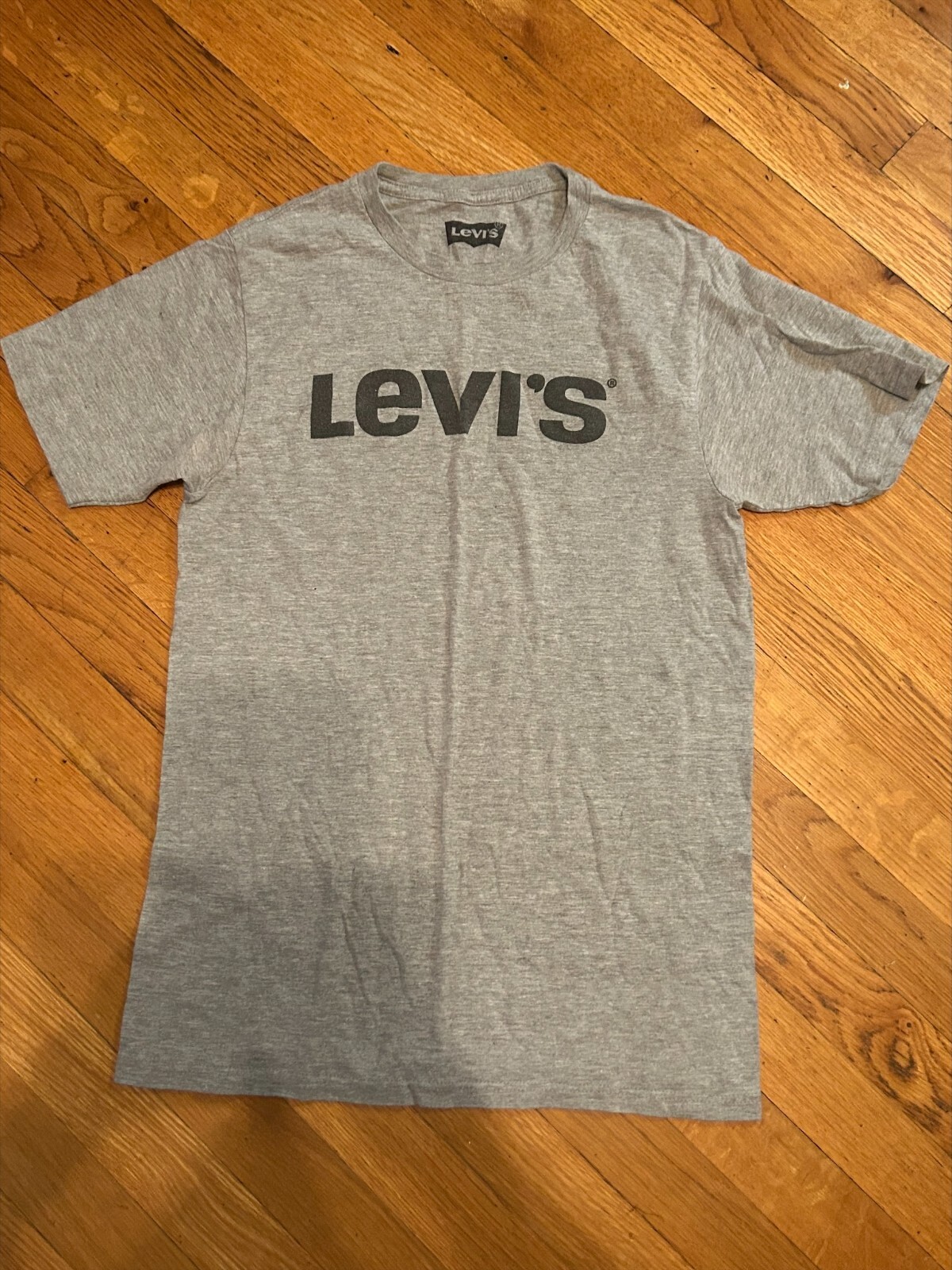 Levi's Men's Fitted T-Shirt Classic Graphic Short Sleeve Gray 100% Cotton Size S