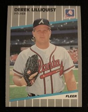 1989 Fleer Update Derek Lilliquist Baseball Rookie Card #U-73 Braves Pitcher VG. rookie card picture