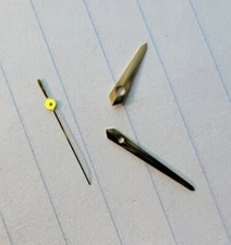 ONE SET NOS Bulova Accutron Caliber 214 # 140 142 143 Watch Hands GDAP Gold Tone