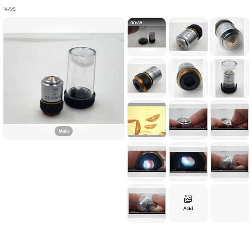 *Ex* Olympus Plan Apo 20 0.65 Microscope Short Neck Objective lens RMS 32466