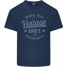 Vintage Year 44th Birthday 1981 Mens Cotton T-Shirt Tee Top