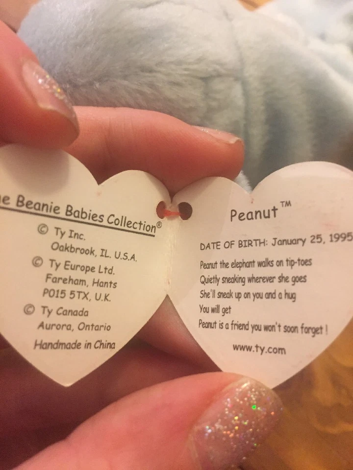 Ty Beanie Baby Peanut 1995 Original USA - Bild 2 von 4