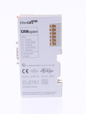 BECKHOFF EL6751 Canopen EtherCAT EL6751-1006