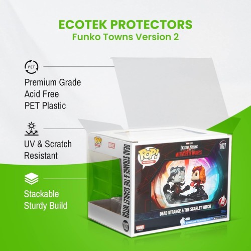 2er Pack Hartplastik Vitrinen für Funko Pop Towns & Moments Figuren - Bild 4 von 7