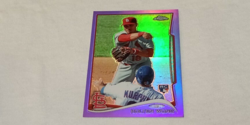 Kolten Wong 2014 Topps Chrome Purple Refractor Rookie Card #188 Cardinals