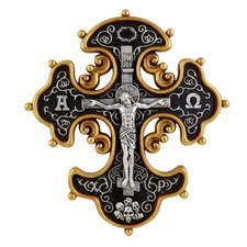 St Nicholas Ornate Wall Crucifix - 10  H - Constantinople Collection - F1837