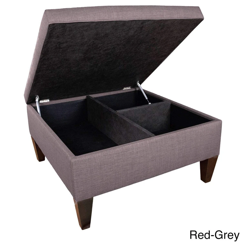 MJL Furniture Designs Manhattan Extra Large Ottoman with Storage, 3 Compartments - Image 3 of 4