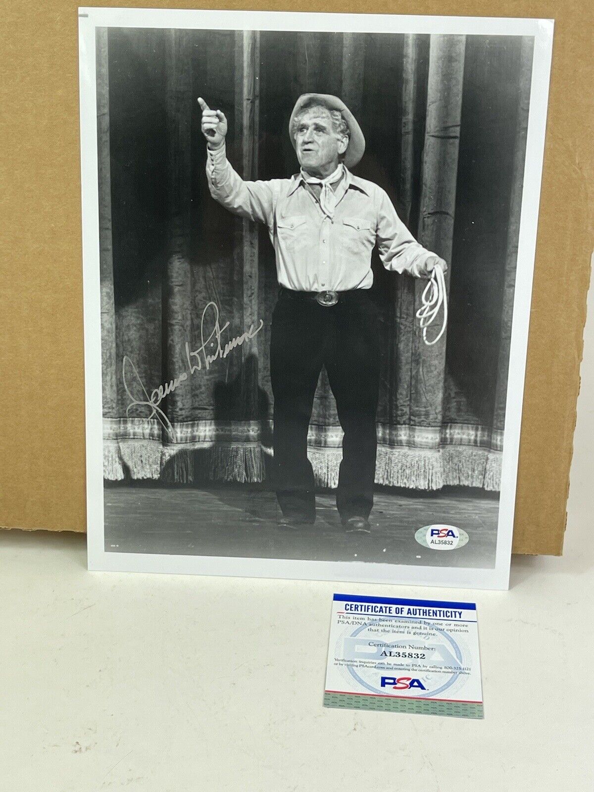 James Whitmore Autographed Signed Actor Autograph 8 X 10 Photo PSA DNA Certified