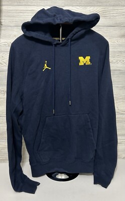 Air Jordan Michigan Wolverines Travel Navy Blue Hoodie Sweatshirt Small S | eBay