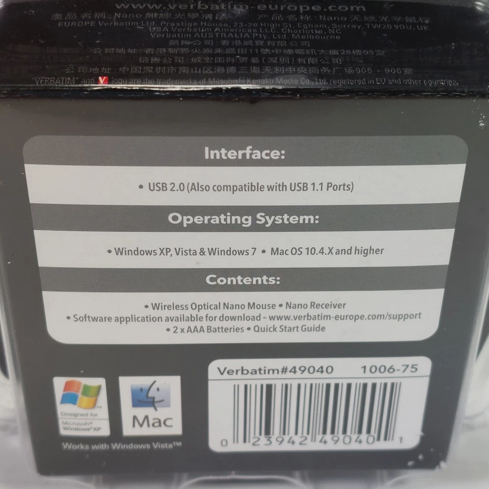 Verbatim Go Nano Mouse Nano Receiver Wireless Optical Blue - Image 4 of 4