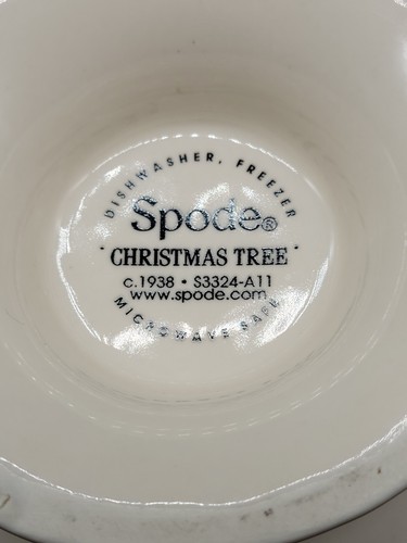 Spode Christmas Tree 5" Footed Bowl Candy Dish S3324-A11 - Picture 6 of 12