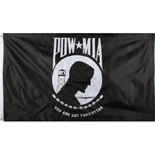 2x3 POWMIA Pow Mia Pow/Mia Flag 2'x3' House Banner Grommets Nylon Poly