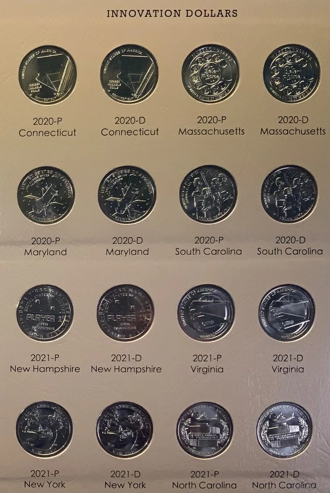 2018 - 2025 58 Coin P&D Unc American Innovation Dollar Set to Date in New Dansco - Image 3 of 4