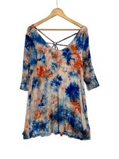 Umgee Dress Womens Size S Tie Dye Boho Casual Retro Relaxed Feminine Romantic