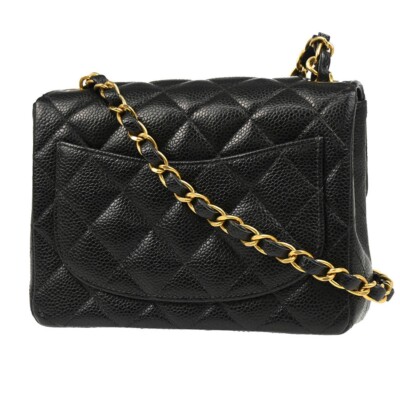 【スピード発送】CHANEL ■ カーフスキン ミニ フラップ バッグ トップハンドル ミニ フラップ バッグ、カーフスキン & ストラス