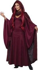 The Red Witch Wicked Medieval Gothic Fancy Dress Up Halloween Adult Costume