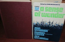 a SENSE of WONDER - Sam Moscowitz. 3 stories  J. Wyndham, M Leinster  1967  HbDj