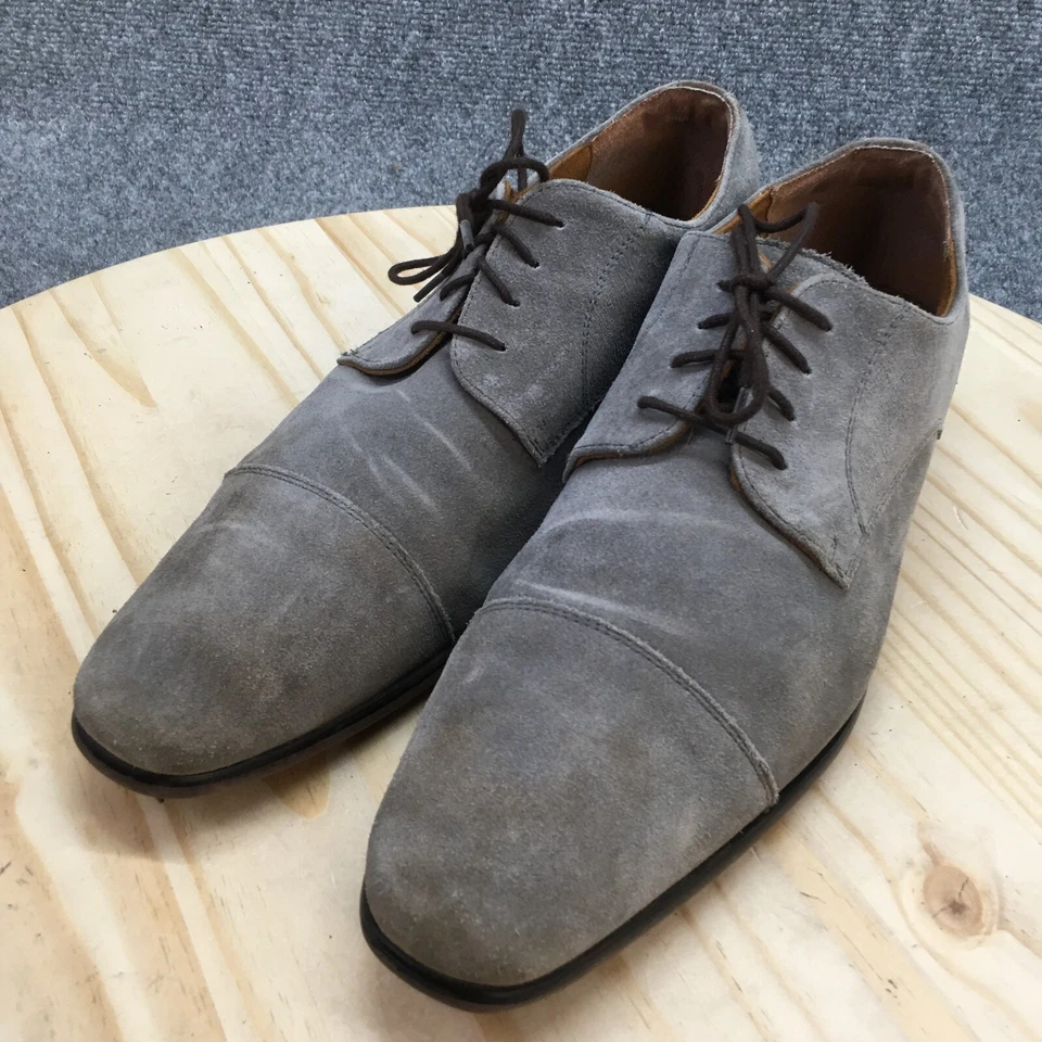 Florsheim Dress Shoes Mens 12 D Oxford Gray Suede Round Toe Lace Up Casual - Изображение 3 из 4