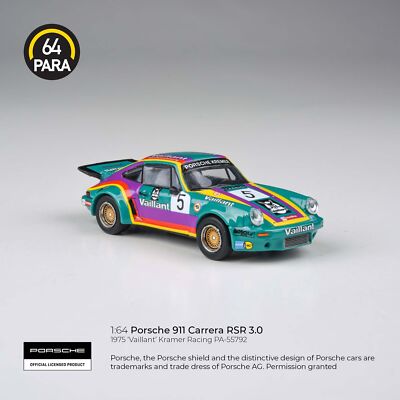 1975 Porsche 911 3.0 RSR 'Vaillant' Para 64 1:64 Scale