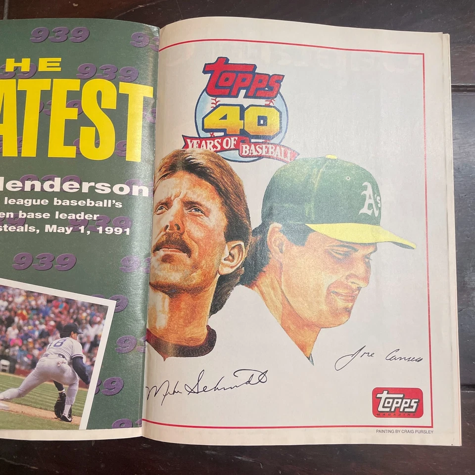 1991 Topps Magazine #7 Rickey Henderson Stolen Base Record BONUS, Posters, Cards - Image 4 of 4
