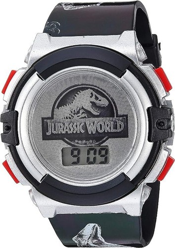 Accutime Jurassic Park Digital Display Quartz Black Kid's Watch JRW4004