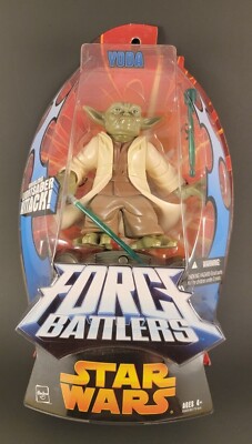 Star Wars Force Battlers (2005) Yoda Figura De Acción Con / Girante