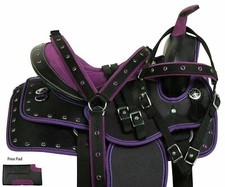 New Synthetic Western Barrel Racing Horse Saddle  Tack Size12 13 14 15 16 17 18